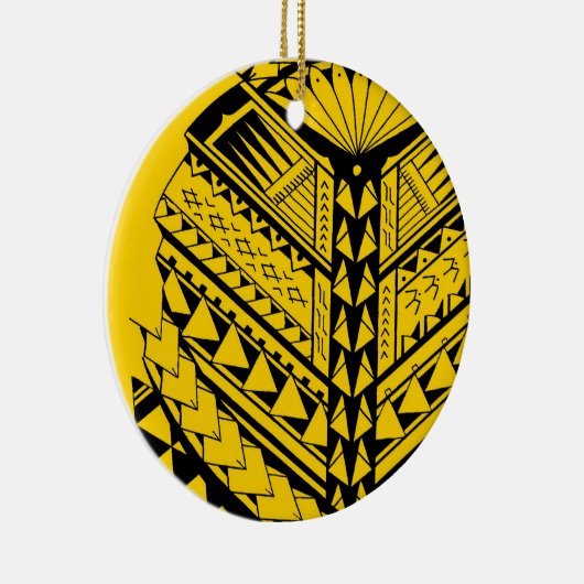Samoanまたはポリネシアの種族の形および記号 セラミックオーナメント (右)