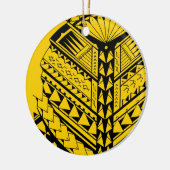Samoanまたはポリネシアの種族の形および記号 セラミックオーナメント (左)