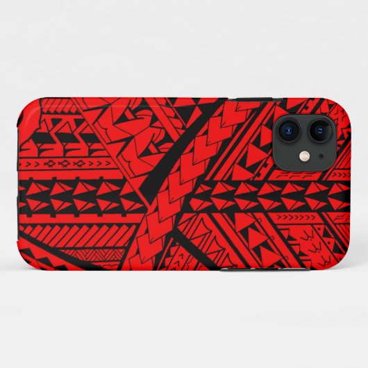 Samoanまたはポリネシアの種族の形および記号 Case-Mate iPhoneケース (裏面(横))