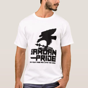 Samoanプライドの黒 Tシャツ