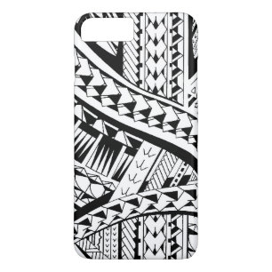 Samoan刺激を受けたなパターンとの入れ墨のスタイルの場合 iPhone 8 Plus/7 Plusケース