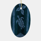 Samoan樹皮布のハワイのフェイクな木製のサーフボード セラミックオーナメント (右)