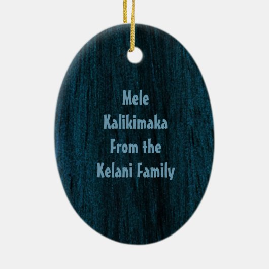 Samoan樹皮布のハワイのフェイクな木製のサーフボード セラミックオーナメント (裏面)