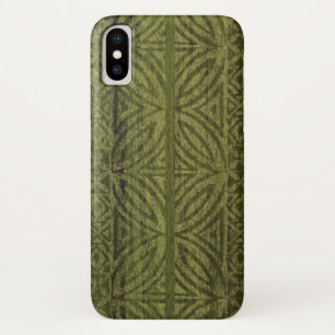 Samoan樹皮布のハワイのフェイクな木製のサーフボード iPhone X ケース