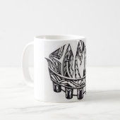 Samoan種族のデザインのマグ コーヒーマグカップ (正面左)