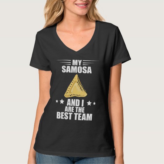 Samosa Best Team Traditional Food Indian Food Samo Tシャツ (正面)
