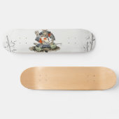 Samouraïs Skateboards aquarelle paysage bambou スケートボード (横)
