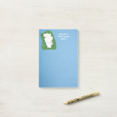 SamoyedくつろぎポストIt®メモ、4" x 6" ポストイット (デスク上)