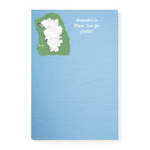 SamoyedくつろぎポストIt®メモ、4" x 6"