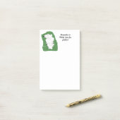 SamoyedくつろぎポストIt®メモ、4" x 6" ポストイット (デスク上)