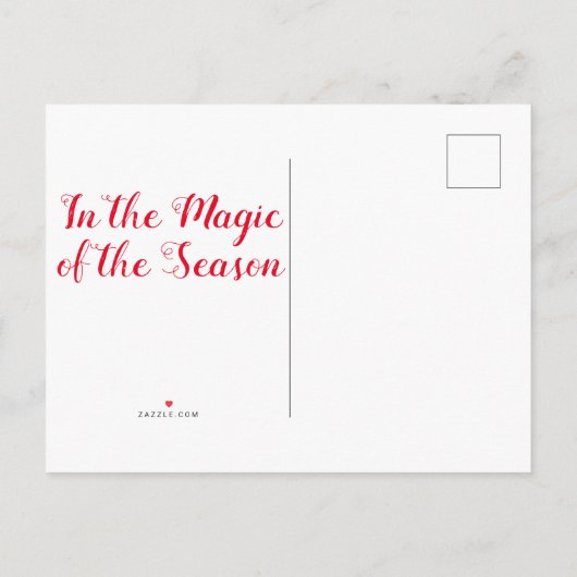 SamoyedとSanta Christmasはがき 案内ポストカード (裏面)