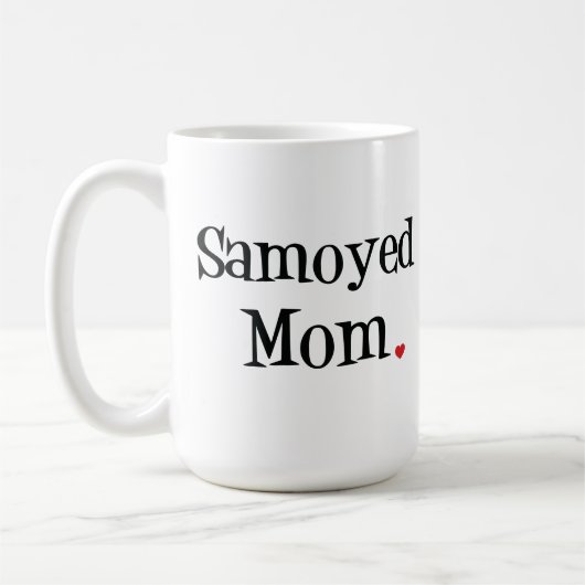 Samoyedのお母さんのマグ コーヒーマグカップ (左)