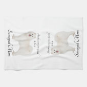 Samoyedのお母さんの台所タオル キッチンタオル (横)