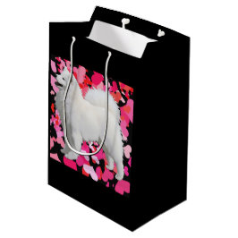 Samoyedのカスタムなギフトバッグ-無光沢媒体 ミディアムペーパーバッグ