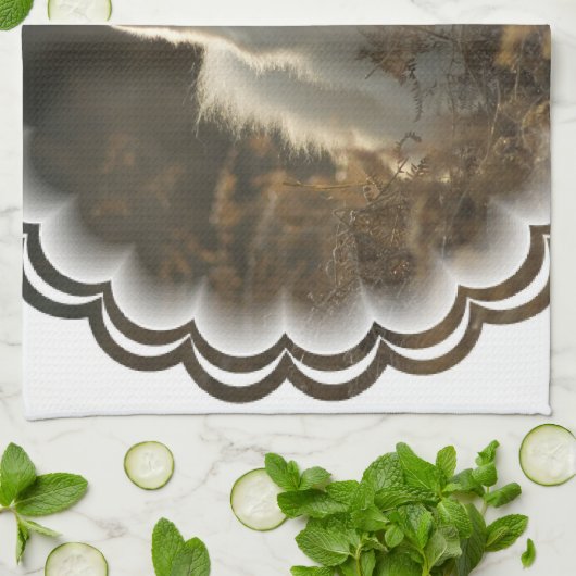 Samoyedの台所タオル キッチンタオル (折り畳み)