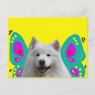 Samoyedの妖精Dogmother ポストカード