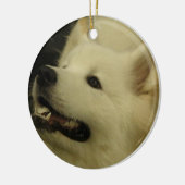 Samoyedの子犬のオーナメント セラミックオーナメント (左)