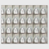 Samoyedの子犬のクリスマスの包装紙 ラッピングペーパー (フラット)