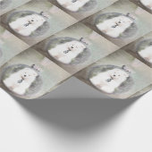 Samoyedの子犬のクリスマスの包装紙 ラッピングペーパー (角)