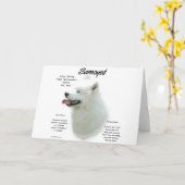 Samoyedの歴史のデザイン カード (黄色い花)