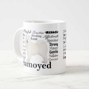 Samoyedの特性のジャンボマグ ジャンボコーヒーマグカップ