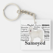 Samoyedの特性Keychain キーホルダー (正面)