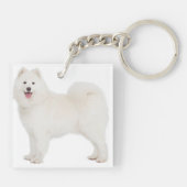 Samoyedの特性Keychain キーホルダー (裏面)