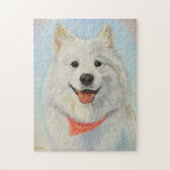 Samoyedの絵画 ジグソーパズル (縦)