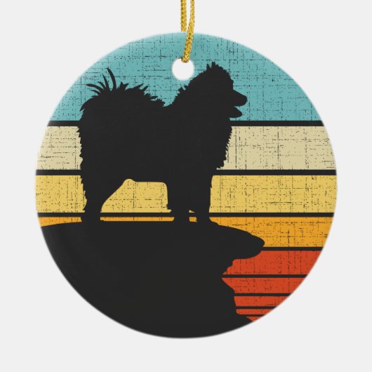 Samoyedオーナーレトロヴィンテージ60s 70s犬愛好家 セラミックオーナメント (正面)