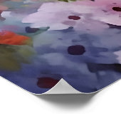 Samoyedカラフル水のカラーアートワーク ポスター (角)