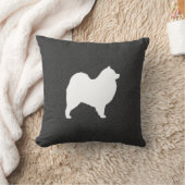 Samoyedシルエット クッション (ブランケット)