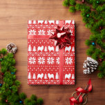 SamoyedシルエットChristmas Seater Pattern Red ラッピングペーパー<br><div class="desc">サモ赤と白イドのシルエットでクリスマスセータースタイルパターンを編む。この可愛いサミーの包装紙で特別なギフトで誰包まれたかの休日を明るくすパターン（の模様が）あるる。Jenn's Doodle Worldをチェックして、多くの犬種の愛好家のためのより多くのフェスティバルクリスマスのギフトラップのために。</div>