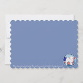 Samoyedポートレート、スキャロップフラットグリーティングカード サンキューカード (裏面)