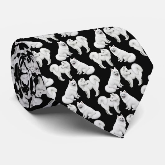 Samoyed犬のタイ ネクタイ (ロール)