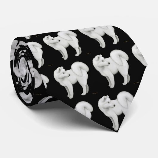 Samoyed犬のタイ ネクタイ (ロール)