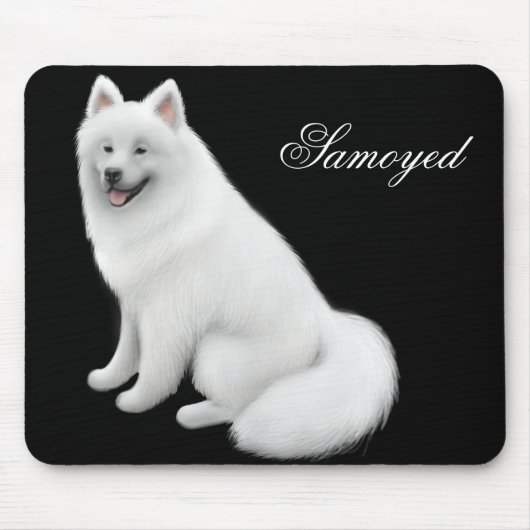 Samoyed犬のマウスパッド マウスパッド (正面)
