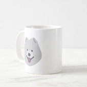 Samoyed犬のマグ コーヒーマグカップ (正面左)
