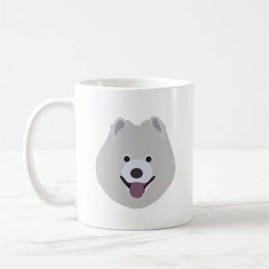 Samoyed犬のマグ コーヒーマグカップ (左)