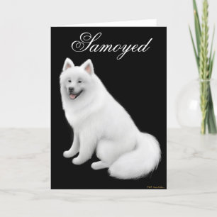 Samoyed犬の挨拶状 カード