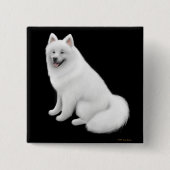 Samoyed犬Pin 缶バッジ (正面)