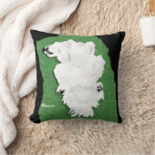 Samoyed装飾用クッション（2つのサイズとファブリックの選択） クッション (ブランケット)