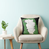 Samoyed装飾用クッション（2つのサイズとファブリックの選択） クッション (椅子)