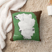 Samoyed装飾用クッション(2つのサイズとファブリックの選択) クッション (ブランケット)