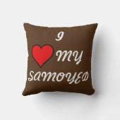 Samoyed装飾用クッション(2つのサイズとファブリックの選択) クッション (裏面)