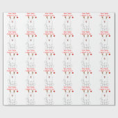 Samoyed親愛なるサンタ…. ラッピングペーパー (フラット)