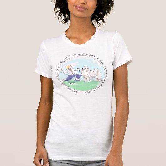Samoyed -ショーのベスト!  Tシャツ (正面)