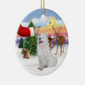 Samoyed (#1)に対する治療 セラミックオーナメント (右)