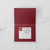 Samoyed 5X7折り畳みバレンタインカード サンキューカード (内部)