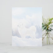 Samoyed - 8.5インチx 11インチひな形シート (スタンド正面)