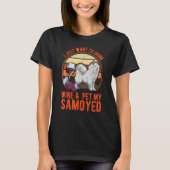 Samoyed And Wine Tシャツ (正面)